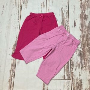 Onesies Pants Bundle Baby Pink & Hot Pink Sz 12M